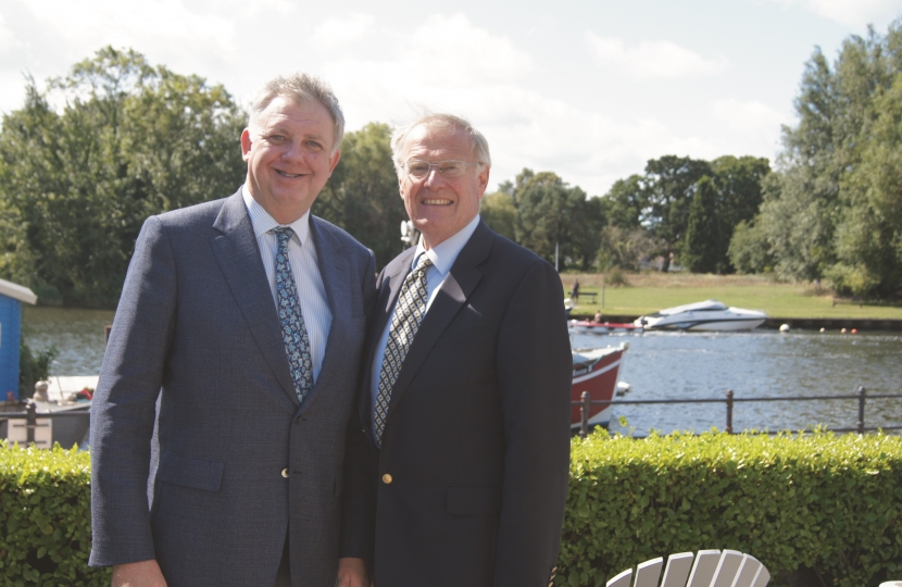 Chris with local policy expert, David Sidwick.