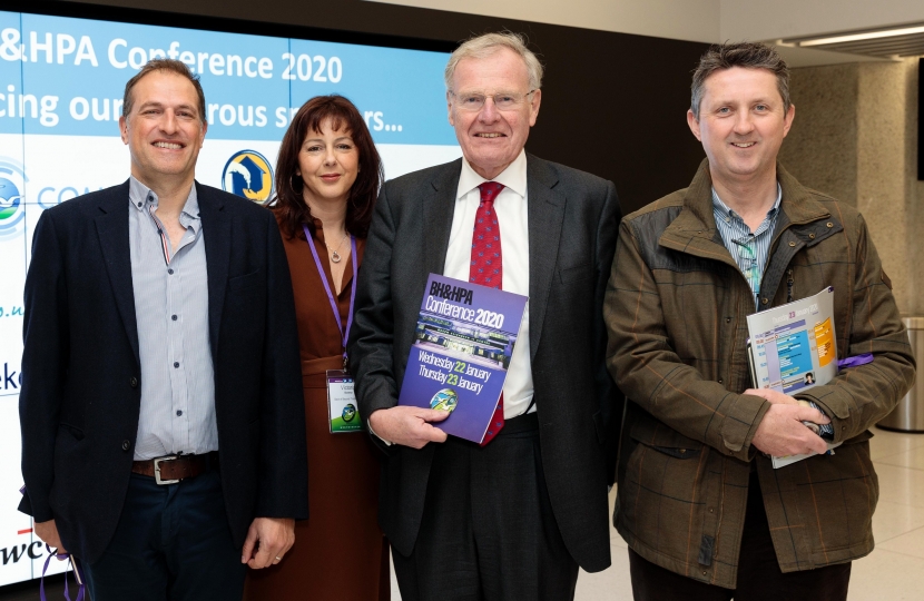 Picture shows (from left) Martin and Victoria Bowrey, Sir Christopher Chope, and Andrew Gray